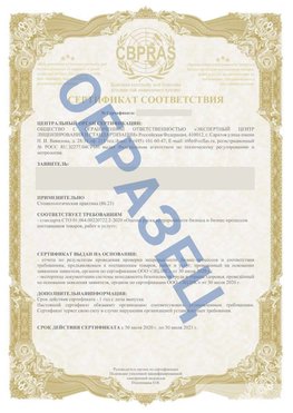Образец Сертификат СТО 01.064.00220722.2-2020 Уссурийск Сертификат СТО 01.064.00220722.2-2020 